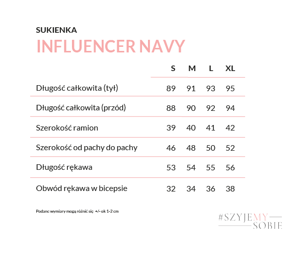 sukienka influencer navy